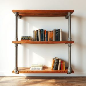 Pipe and Wood Shelf