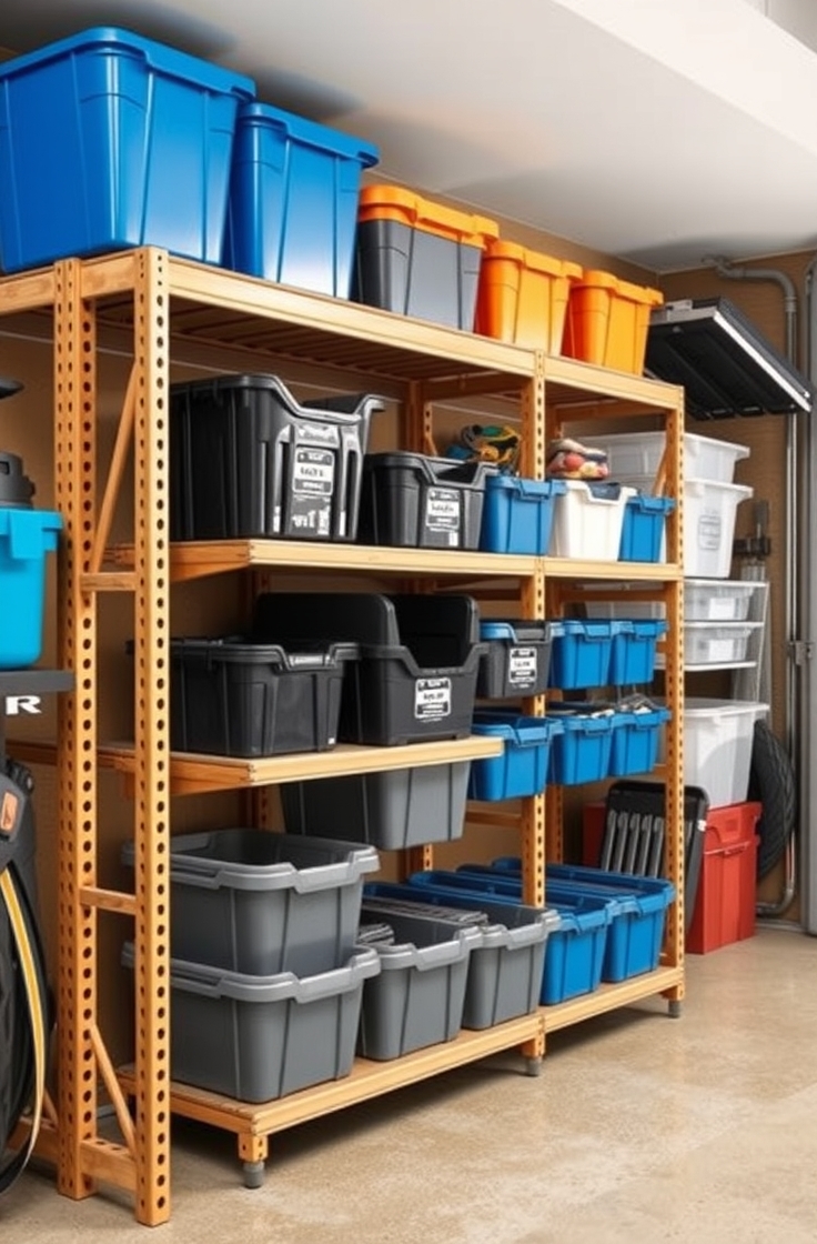 Plastic Bin Storage Shelf