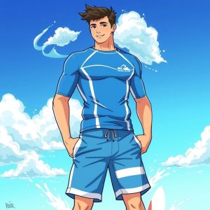 Rash Guard and Board Shorts