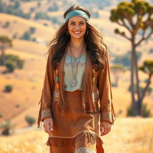 Suede Skirt and Fringe Jacket