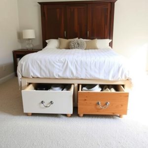 Turn Old Drawers into Under-Bed Storage