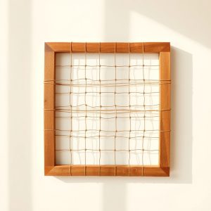 Wood Frame with String Grid