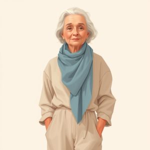 Casual Jumpsuit with Scarf