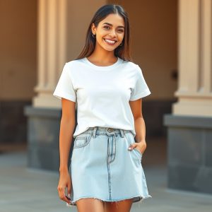 Classic White Tee and Sneakers