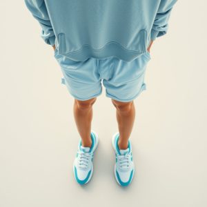 Cropped Hoodie and Athletic Shoes