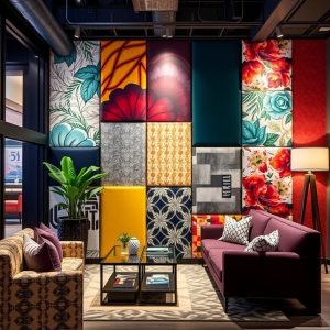 Fabric Panel Accent Wall