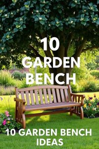 Classic Wooden Bench Under a Tree
