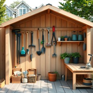 Garden Tool Lean-To Shed