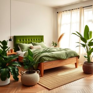 Mix Green with Natural Materials