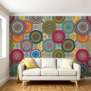 Painted Geometric Pattern Wall