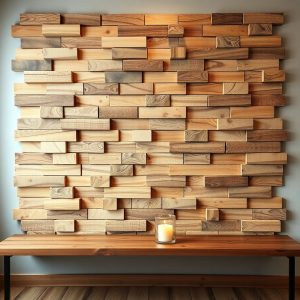 Reclaimed Wood Mosaic Wall