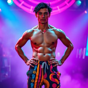 Shirtless with Statement Pants