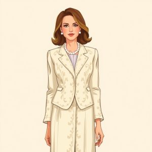 Soft Pastel Skirt Suit
