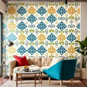Stenciled Pattern Wall