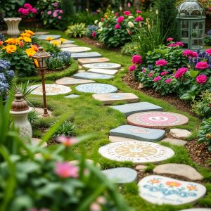 Stepping Stones with Designs