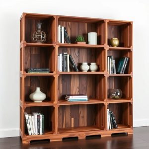 Wooden Crate Bookcase