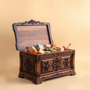 Wooden Toy Box with Lid