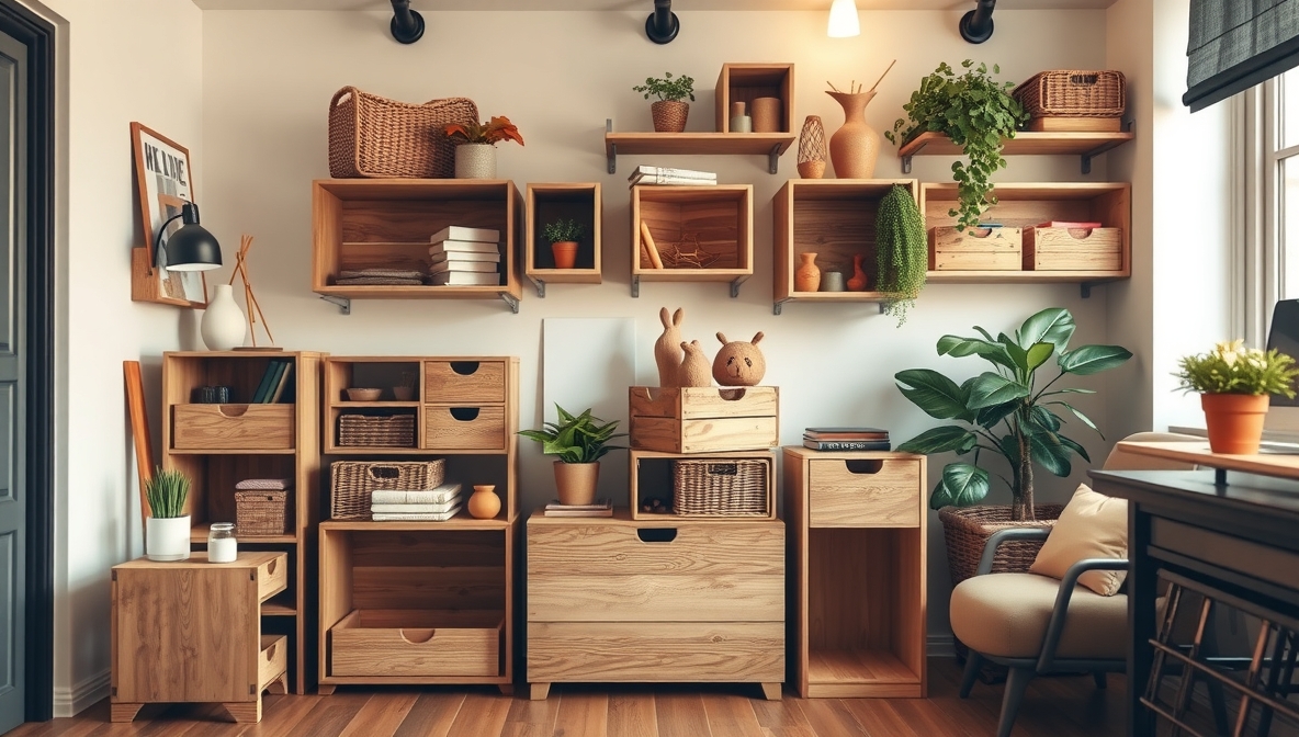 diy wooden storage ideas