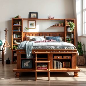 Bookshelf Bed Frame