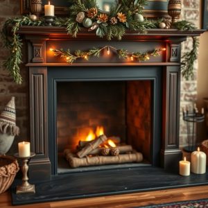 Chalkboard Painted Hearth