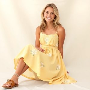 Cotton Sundress with Sandals