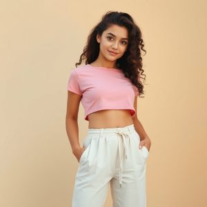 Crop Top with Wide-Leg Pants