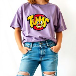 Graphic Tee with Ripped Jeans