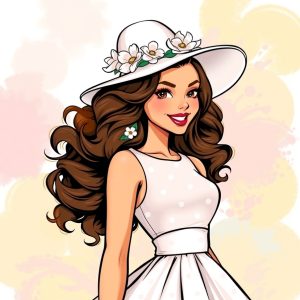 Polka Dot Dress with Hat