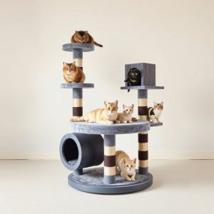 Rotating Cat Tree with Spinning Platform
