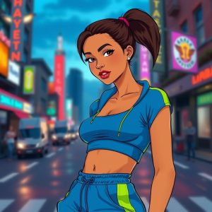 Sporty Tracksuit with Crop Top