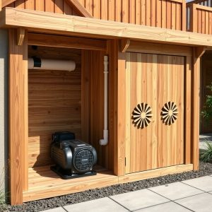 Wooden Enclosure with Vents