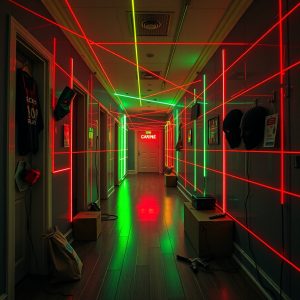 Build a Laser Maze in the Hallway