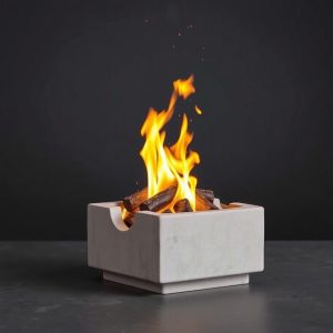 Concrete and Copper Pipe Fire Pit