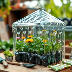 Craft a Mini Greenhouse with Plastic Bottles