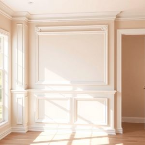 DIY Faux Wainscoting with Paint and Molding