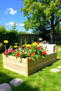 Raised Beds with Built-In Benches