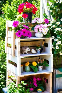 Use Wooden Crates as Shelves or Planters