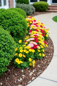 Small Flower Bed by the Walkway