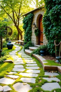 Stone Path with Ground Cover