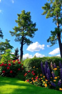 Mix Trees, Shrubs, and Flowers