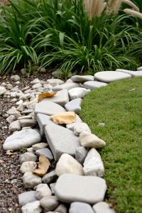 Stone Edging with River Rocks