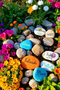 Paint and Decorate Garden Rocks
