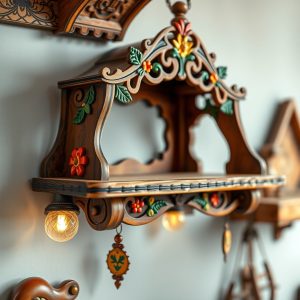 German Bauernmalerei Art Shelf
