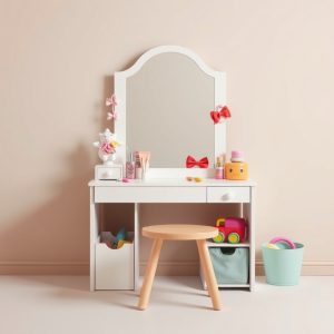 Kids’ Vanity from Toy Storage