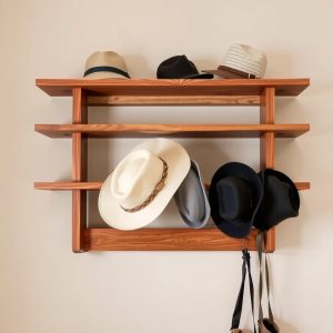 Multi-Level Hat Rack with Shelves