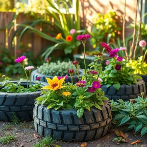 Old Tire Planters