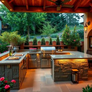 Outdoor Barbecue Island