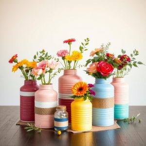 Painted Tin Can Vases