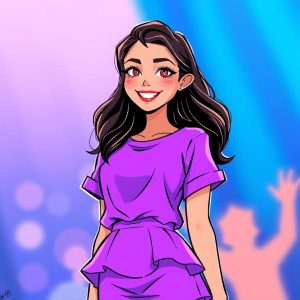 Purple Baby Tee and Mini Skirt