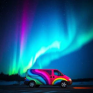 Rainbow galaxy or Northern lights